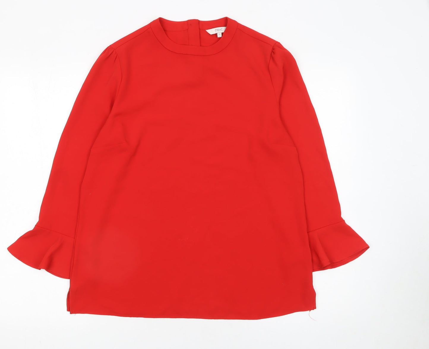 Womens UK Size 12 NEXT Red Tunic Blouse