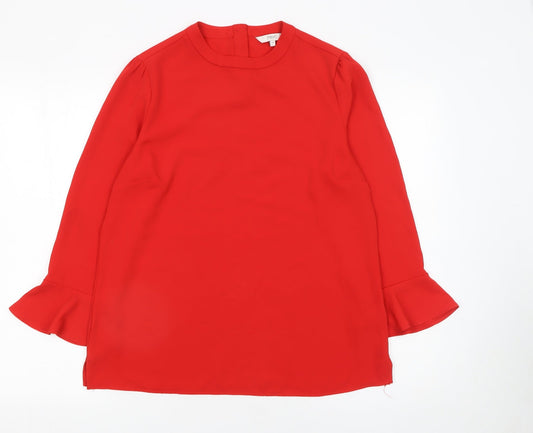 Womens UK Size 12 NEXT Red Tunic Blouse