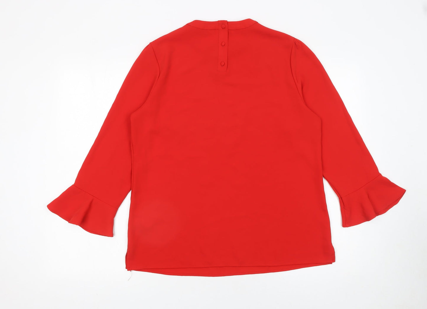 Womens UK Size 12 NEXT Red Tunic Blouse