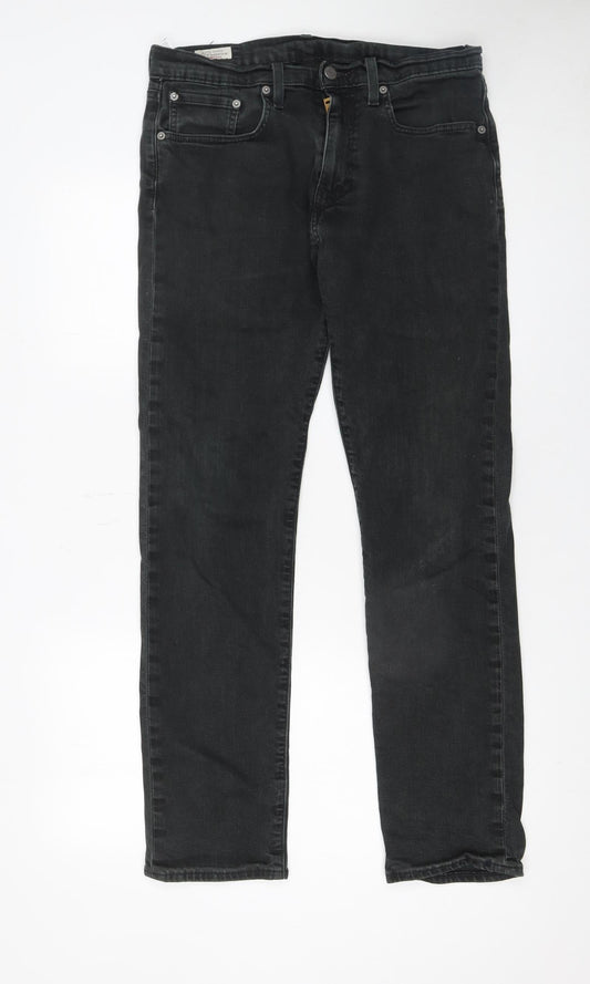 Mens UK Size M Levi's Slim Fit Straight Black Jeans