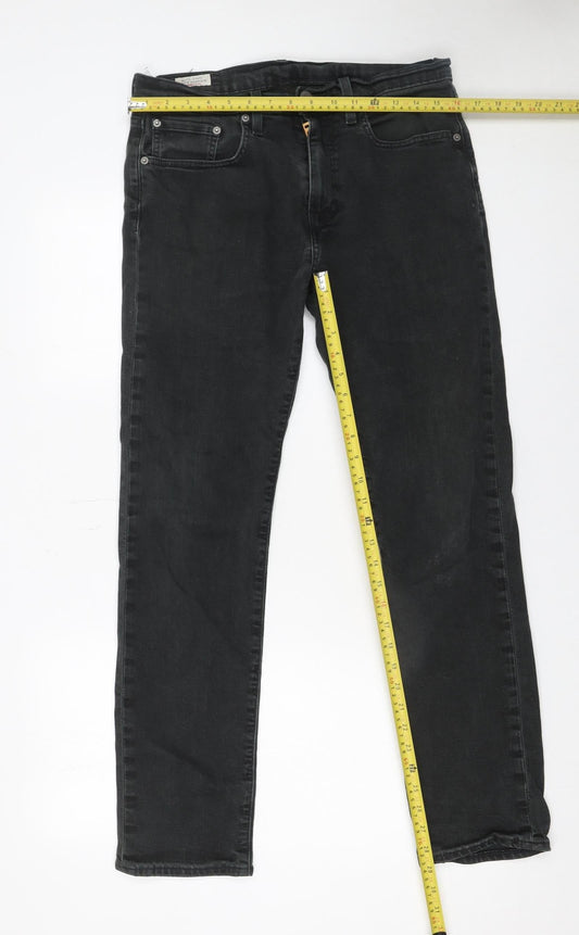 Mens UK Size M Levi's Slim Fit Straight Black Jeans