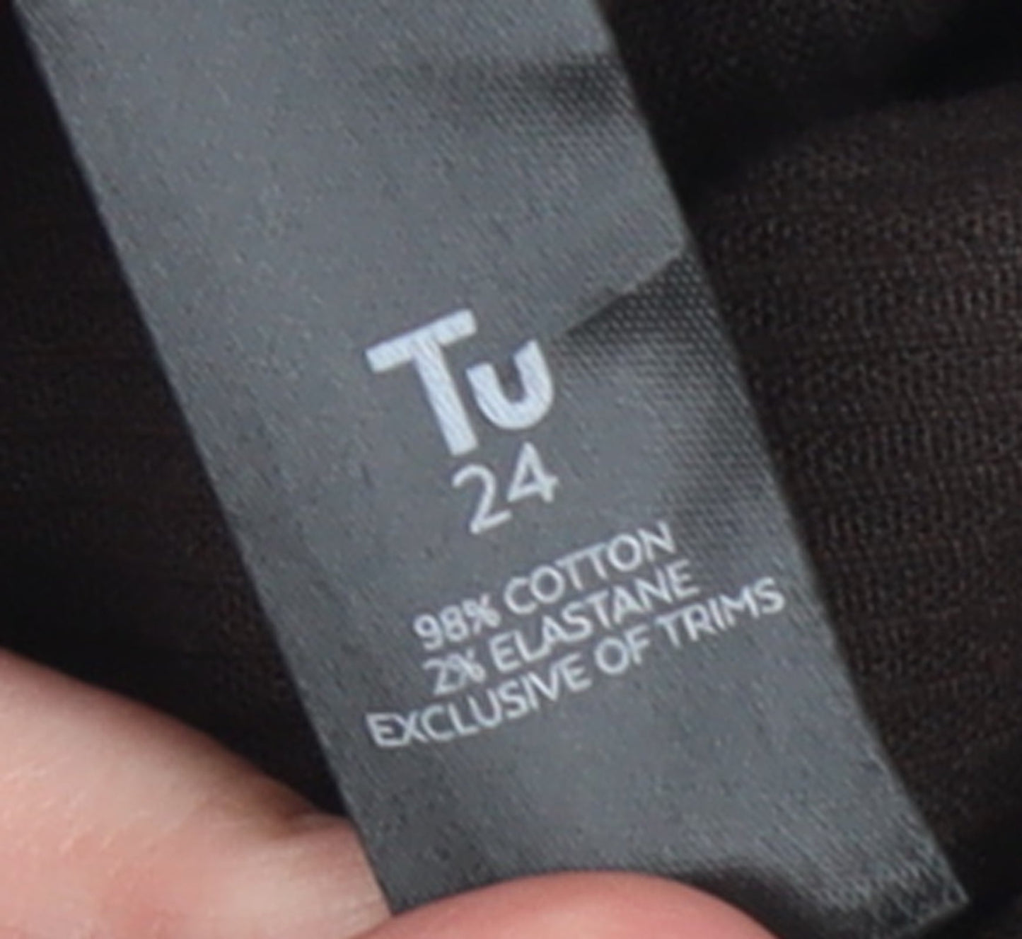 Tu Women Brown Corduroy Pencil Skirt Size 24 Stretch Pockets