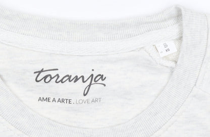 Womens UK Size XS Toranja Grey Pullover Sweatshirt