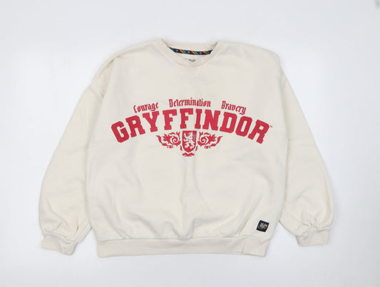 Marks and Spencer Girls Ivory Gryffindor Pullover Sweatshirt Age 13-14 Years