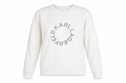 Womens UK Size M Karl Lagerfeld White Pullover Sweatshirt