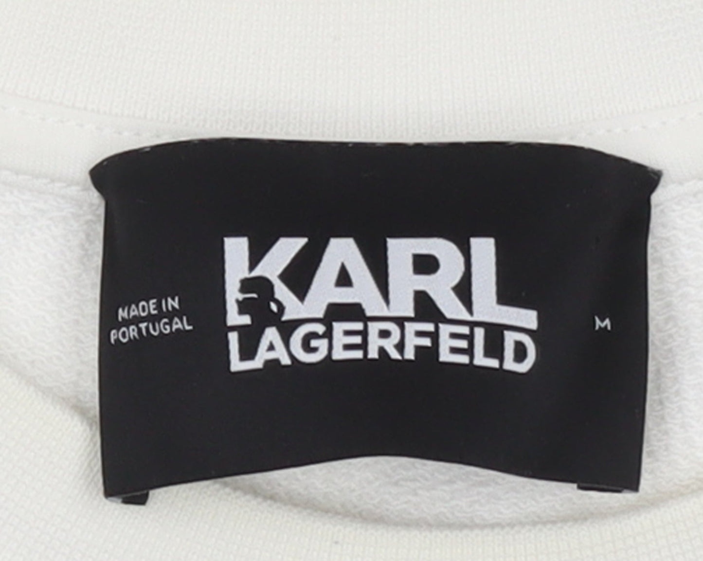 Womens UK Size M Karl Lagerfeld White Pullover Sweatshirt