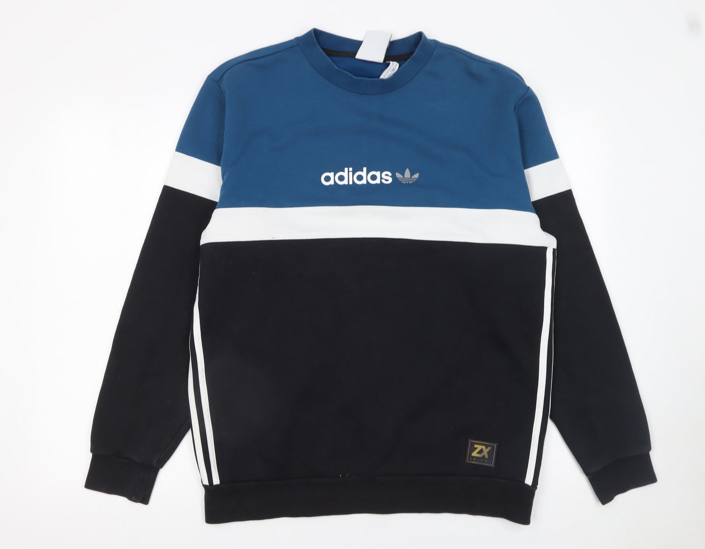 Mens UK Size M adidas Blue Pullover Sweatshirt