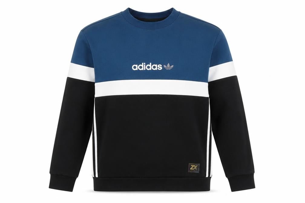 Mens UK Size M adidas Blue Pullover Sweatshirt