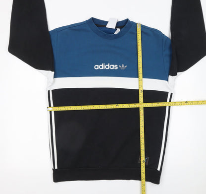 Mens UK Size M adidas Blue Pullover Sweatshirt