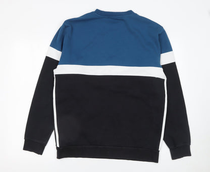 Mens UK Size M adidas Blue Pullover Sweatshirt