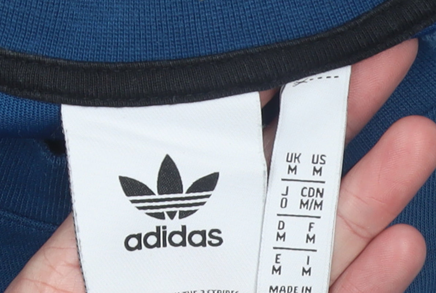 Mens UK Size M adidas Blue Pullover Sweatshirt