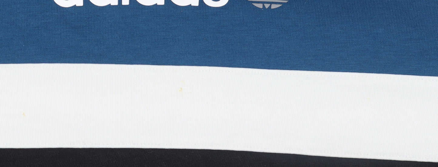 Mens UK Size M adidas Blue Pullover Sweatshirt