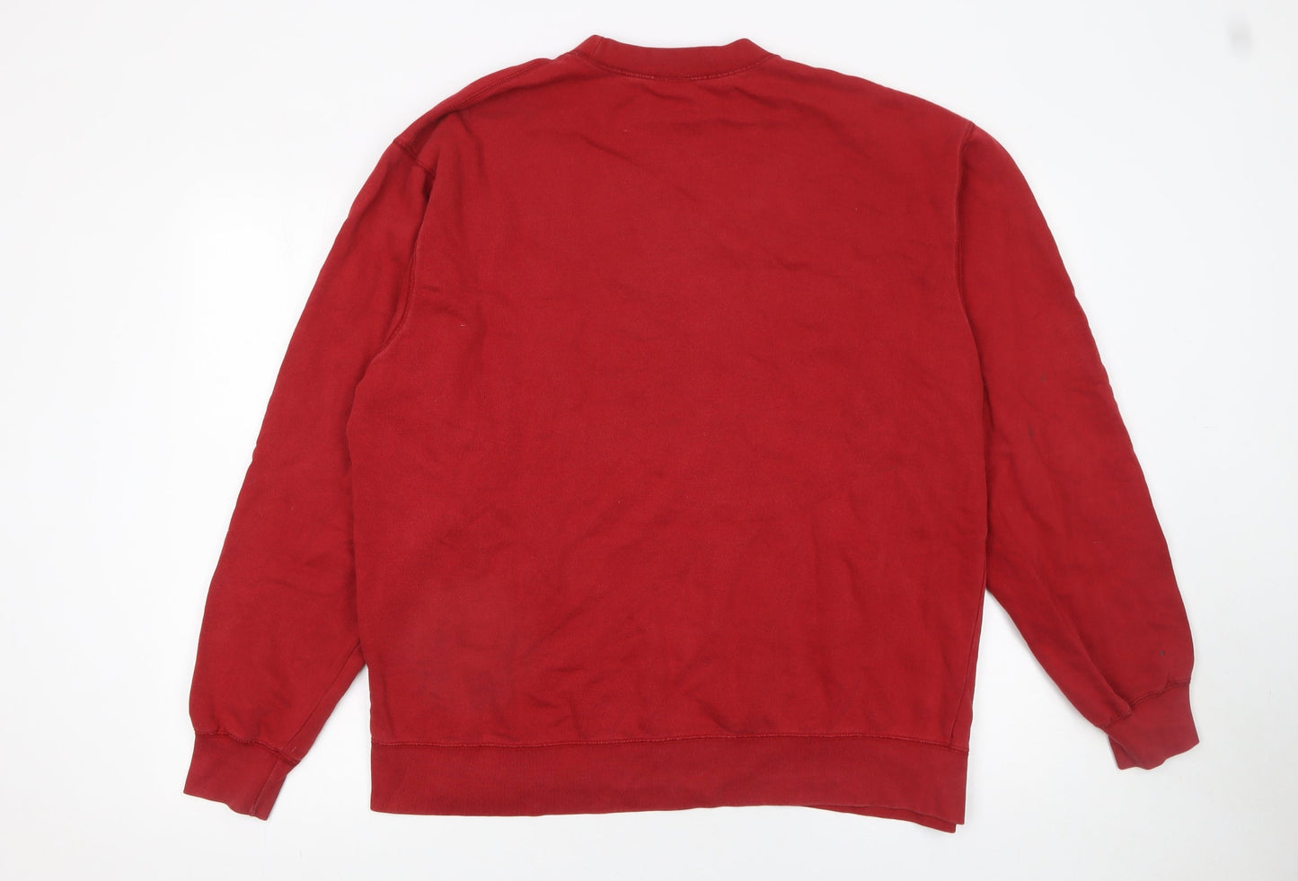 Mens UK Size L Old Navy Red Pullover Sweatshirt