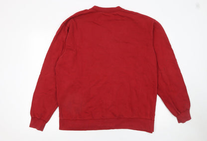 Mens UK Size L Old Navy Red Pullover Sweatshirt