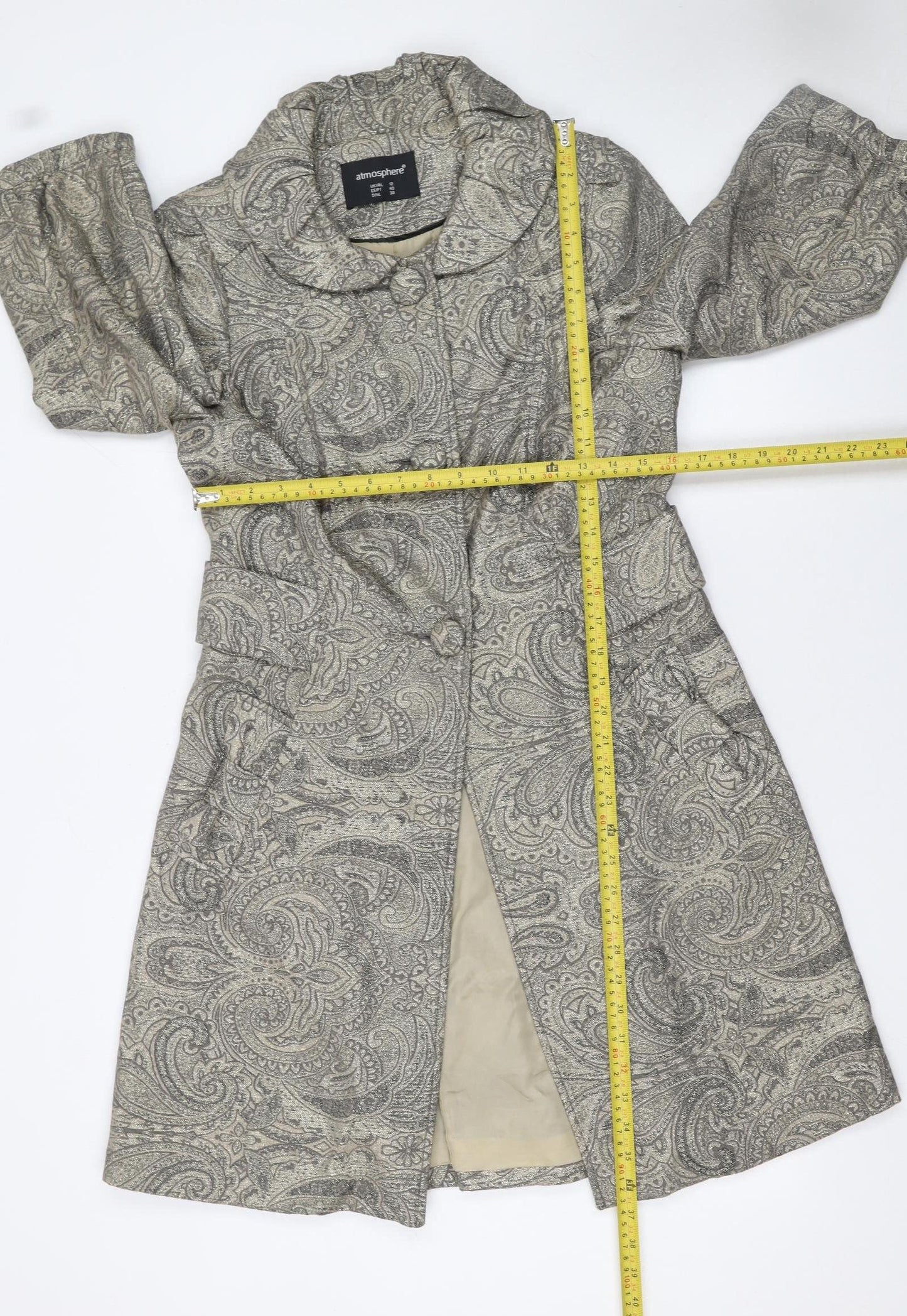 Womens UK Size 12 Atmosphere Grey Trench Coat