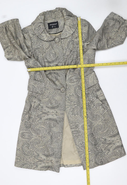 Womens UK Size 12 Atmosphere Grey Trench Coat