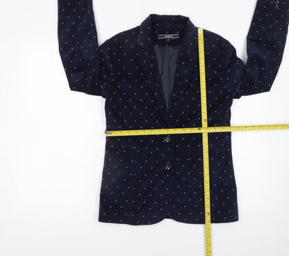 Womens UK Size S Infinity Regular Blue Blazer