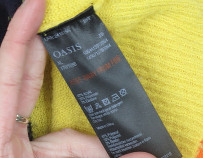 Womens UK Size XL Oasis Multicoloured Pullover Jumper
