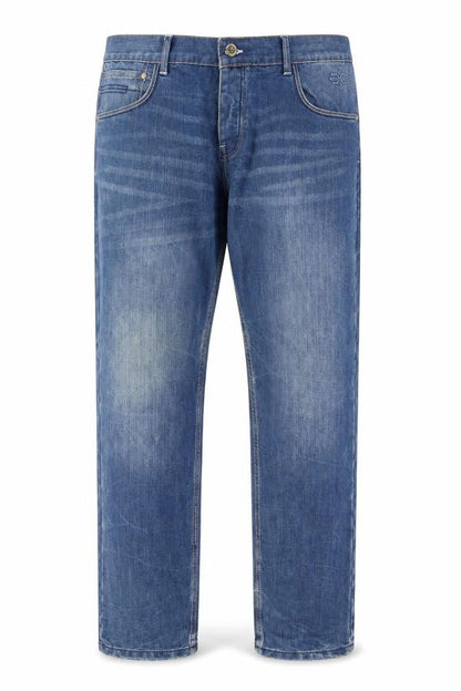 Mens UK Size L Crosshatch Regular Fit Straight Blue Jeans