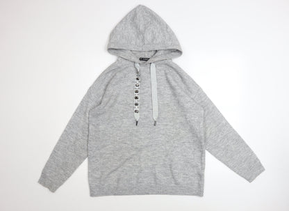 Womens UK Size S Dunnes Stores Grey Pullover Hoodie
