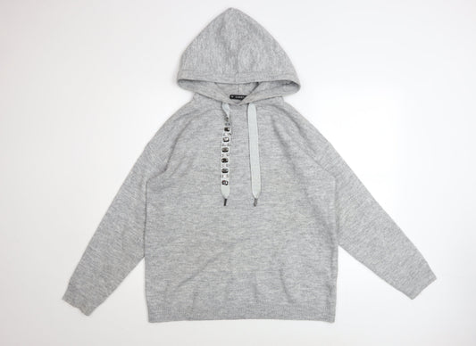 Womens UK Size S Dunnes Stores Grey Pullover Hoodie