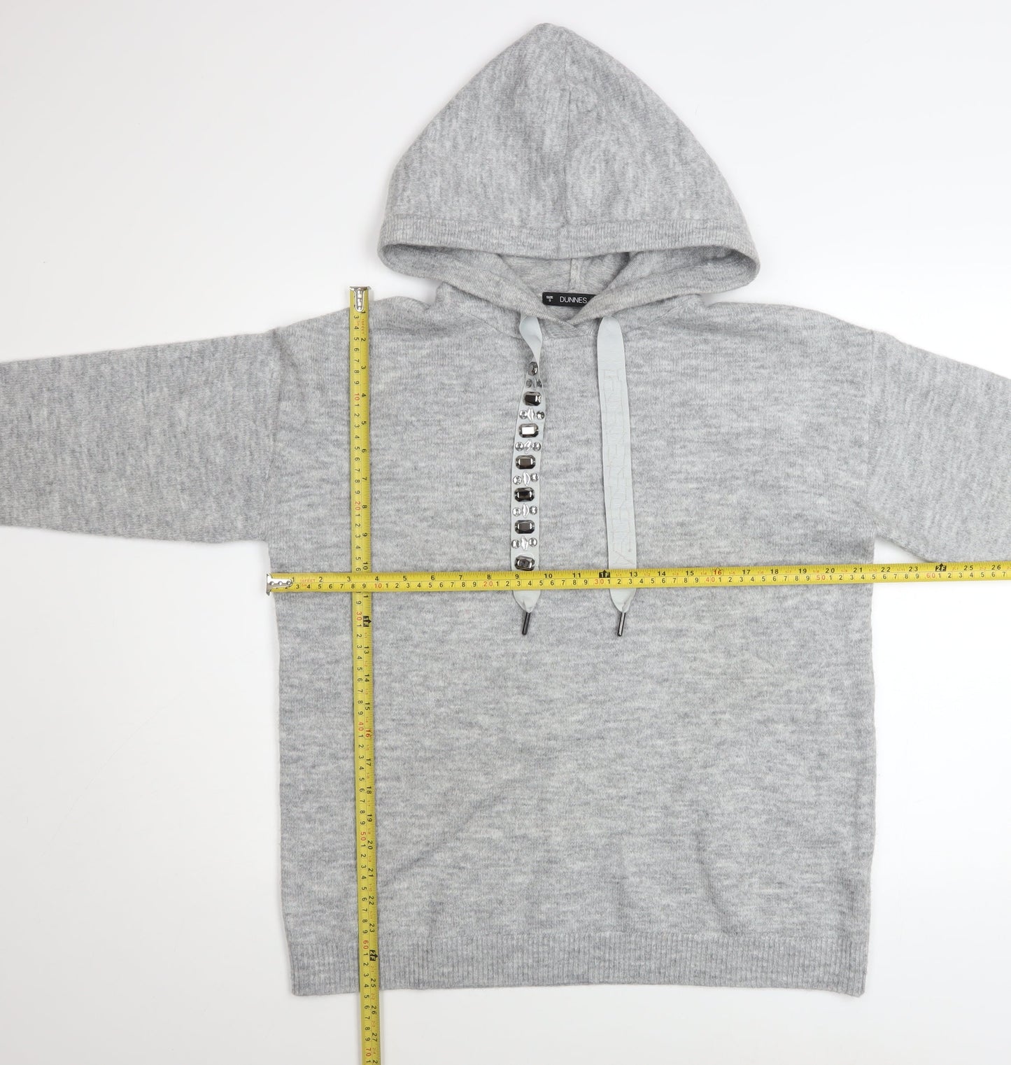 Womens UK Size S Dunnes Stores Grey Pullover Hoodie