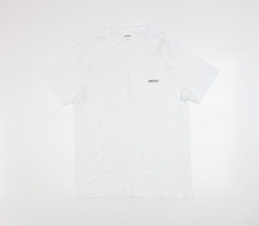 Mens UK Size M DKNY White  T-Shirt