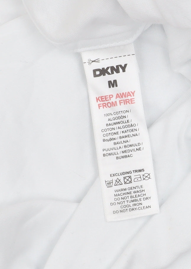 Mens UK Size M DKNY White  T-Shirt