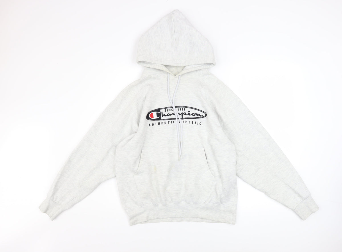 Mens UK Size M Champion Grey Pullover Hoodie
