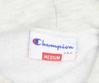 Mens UK Size M Champion Grey Pullover Hoodie