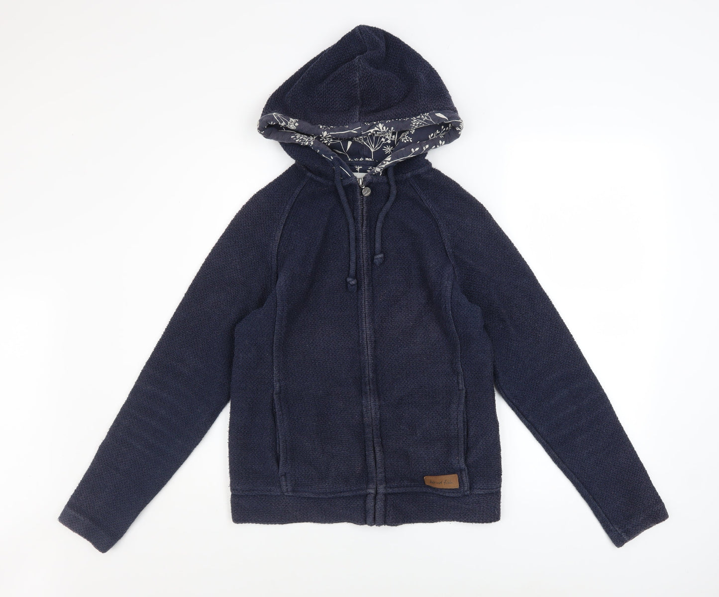 Womens UK Size 8 Weird Fish Blue Full Zip Hoodie