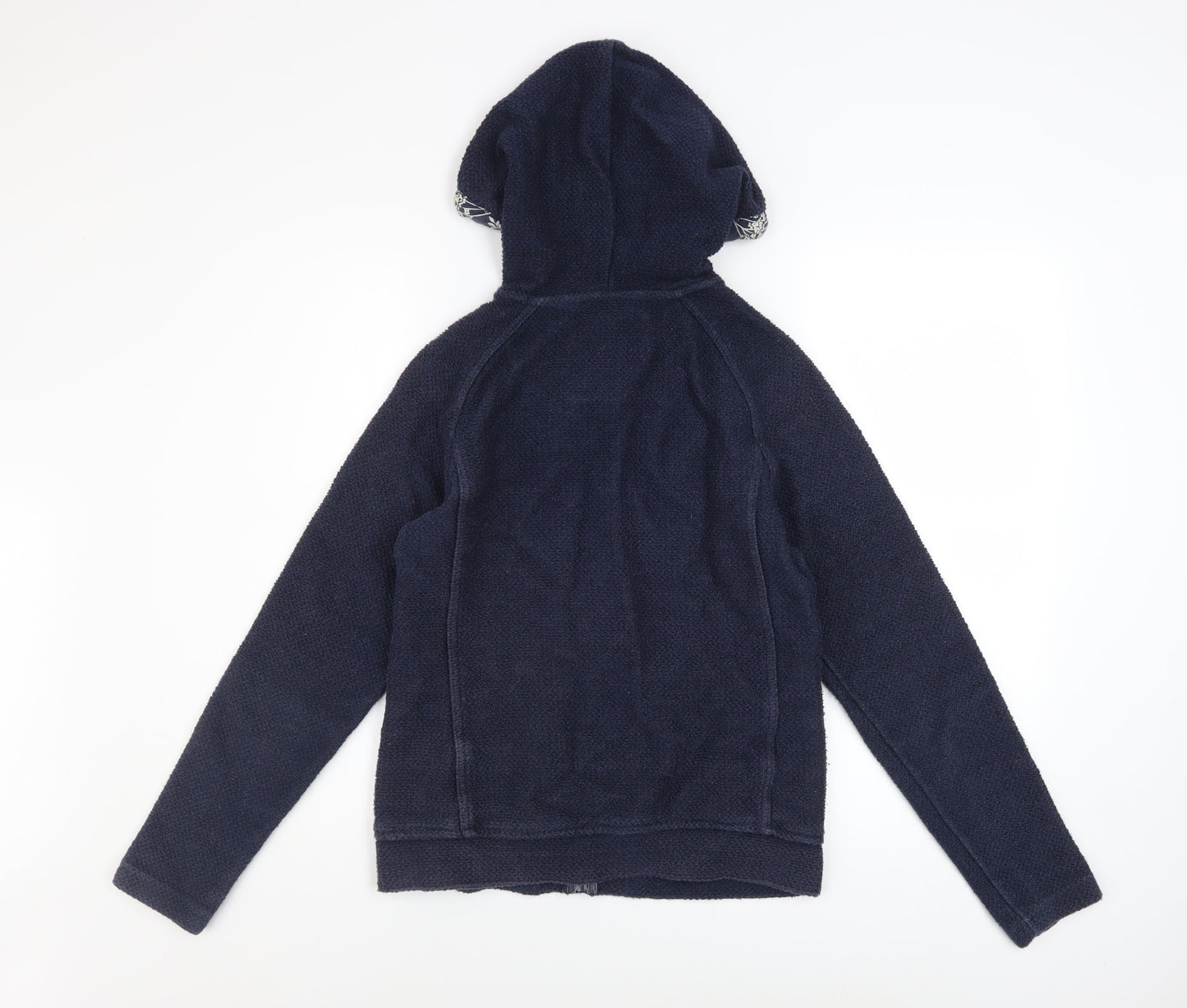 Womens UK Size 8 Weird Fish Blue Full Zip Hoodie