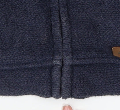 Womens UK Size 8 Weird Fish Blue Full Zip Hoodie