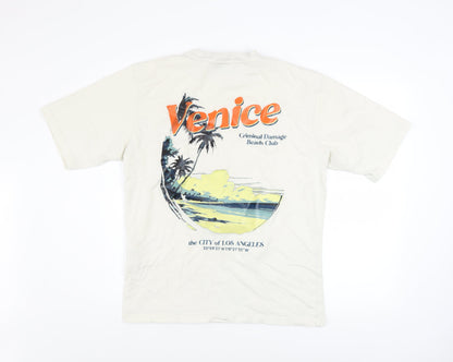 Mens UK Size M Criminal Damage White  T-Shirt