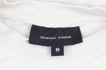 Mens UK Size M Criminal Damage White  T-Shirt
