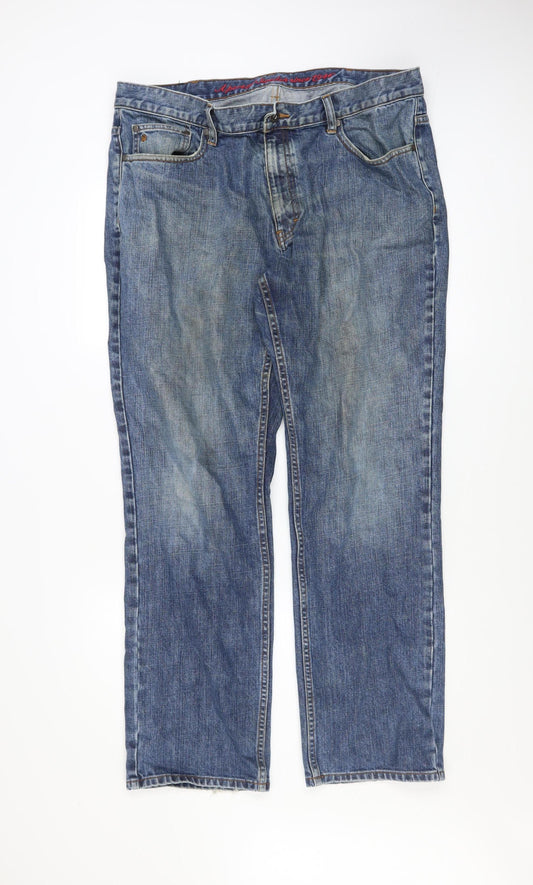 Mens UK Size L Melka Regular Fit Straight Blue Jeans