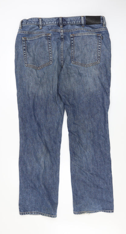 Mens UK Size L Melka Regular Fit Straight Blue Jeans