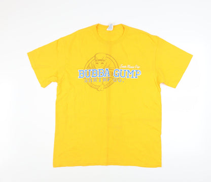 Mens UK Size L Delta Yellow  T-Shirt