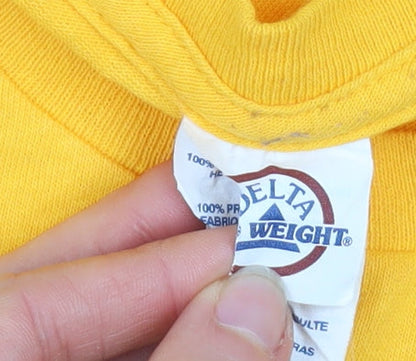 Mens UK Size L Delta Yellow  T-Shirt
