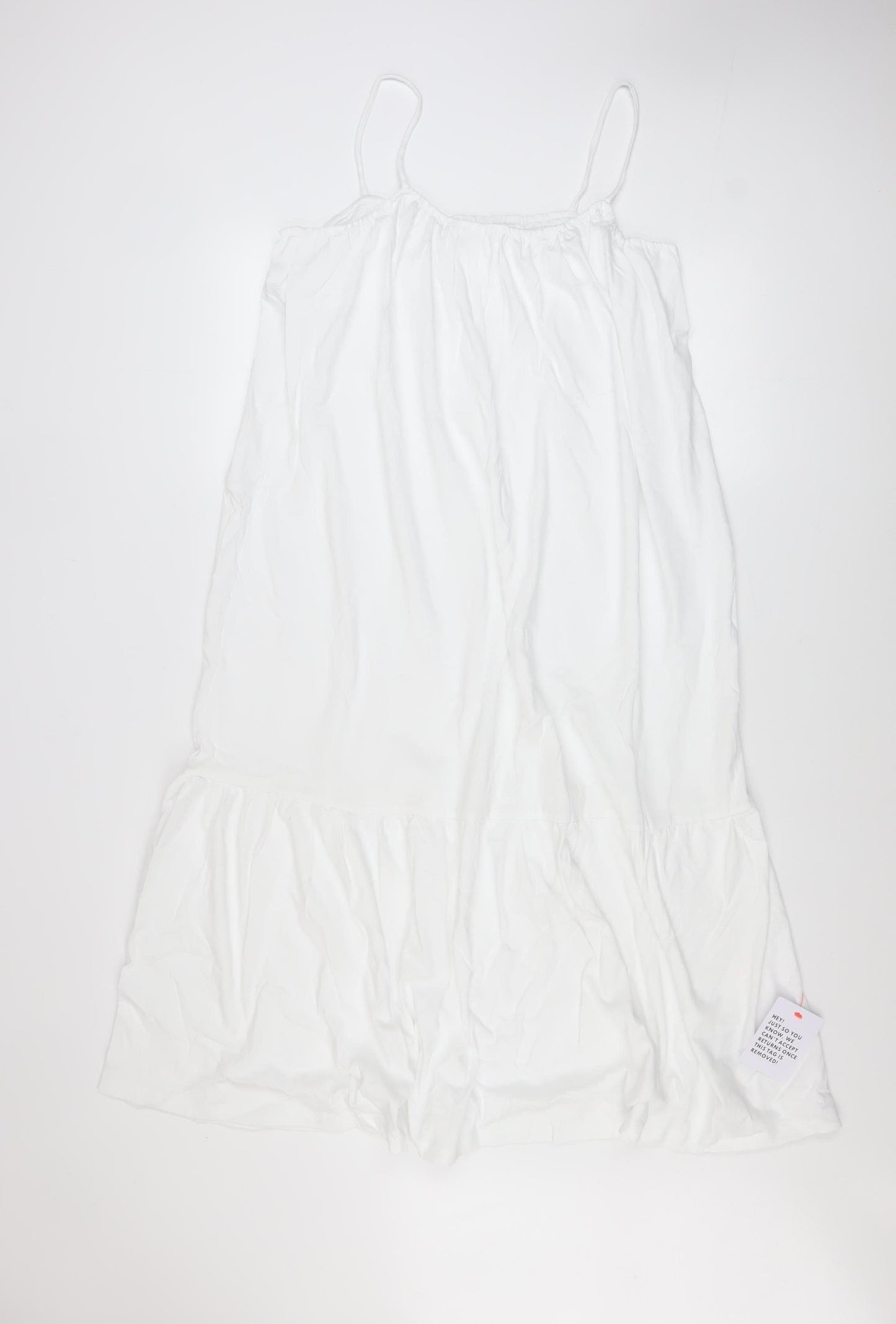 ASOS DESIGN Women’s White Cotton Midi Slip Dress Size 10