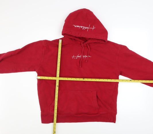 Womens UK Size M Hollister Red Pullover Hoodie