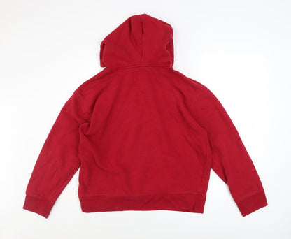 Womens UK Size M Hollister Red Pullover Hoodie
