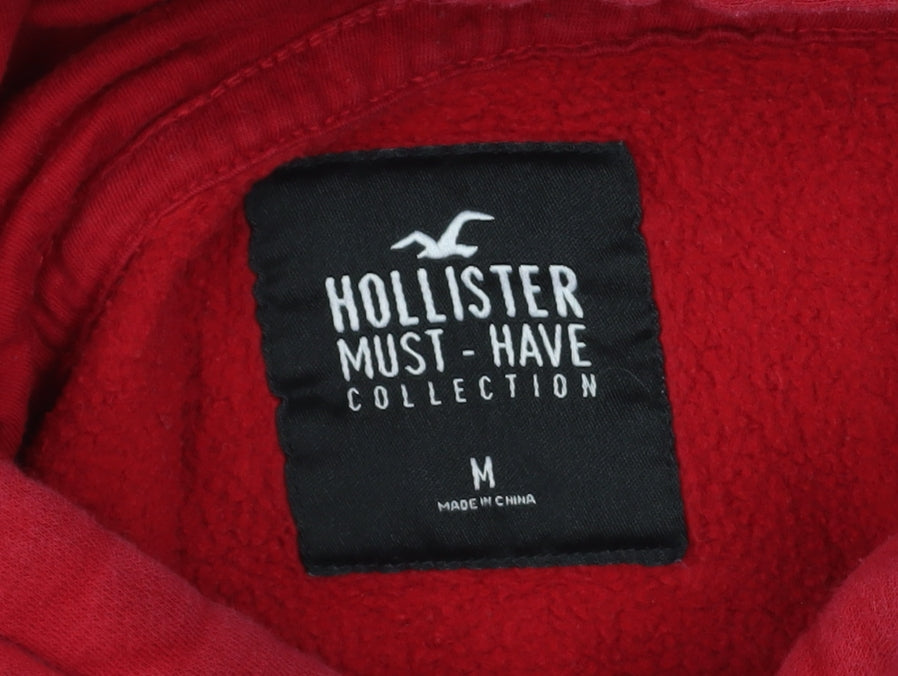 Womens UK Size M Hollister Red Pullover Hoodie