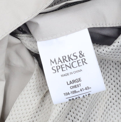 Mens UK Size L Marks and Spencer Beige Basic Jacket
