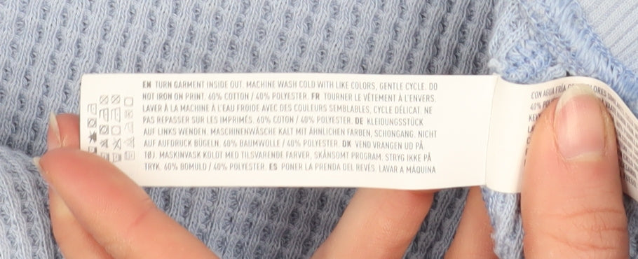 Unisex Adults UK Size M Aerie Blue Pullover Sweatshirt