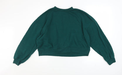 Womens UK Size 12 H&M Green Pullover Sweatshirt