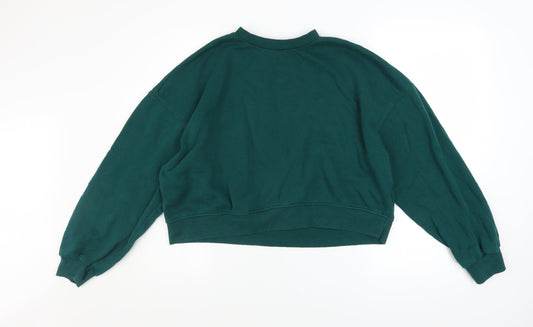 Womens UK Size 12 H&M Green Pullover Sweatshirt
