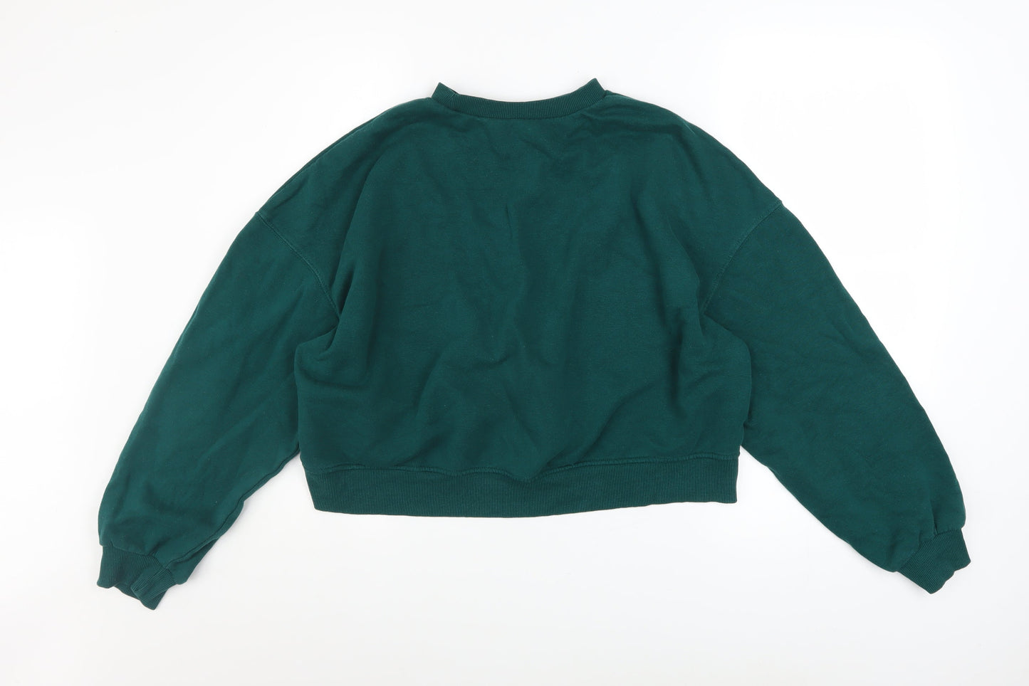 Womens UK Size 12 H&M Green Pullover Sweatshirt