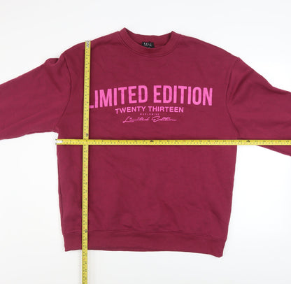 Mens UK Size XS boohooMAN Red Pullover Sweatshirt