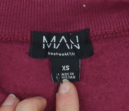 Mens UK Size XS boohooMAN Red Pullover Sweatshirt